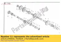 23531149000, Honda, pignon, démarreur au ralenti (29t) honda cb xr 50 80 1971 1972 1973 1974 1975 1976 1977 1978 1979 1980 1981 1982 1985 1986 1987 1990 1991 1992 1993 1994, Nouveau