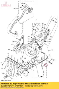 yamaha BW88592A10 sensor de oxigênio - Lado inferior