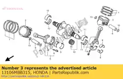 Aqui você pode pedir o pistão, rr. (0,25) em Honda , com o número da peça 13106MBB315: