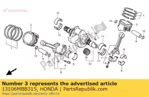 honda 13106MBB315 pistão, rr. (0,25) - Lado inferior