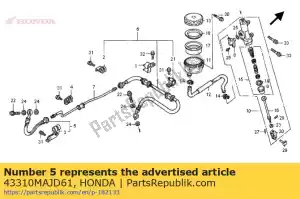 honda 43310MAJD61 tubo flessibile a, rr. freno - Il fondo