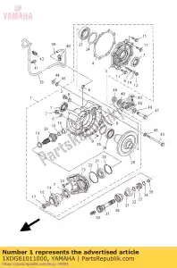 Yamaha 1XDG61011000 rear axle gear cas - Bottom side