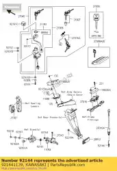 Qui puoi ordinare molla, lamina freno p sw vn250-a3 da Kawasaki , con numero parte 921441139: