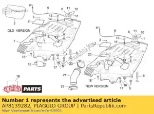 Piaggio Group AP8139282 saddle compartment black - Left side