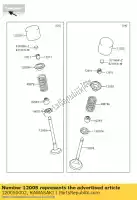 120050002, Kawasaki, válvula de escape kx250-n1 kawasaki kx 250 2004 2005 2006 2007 2008 2009 2010 2011 2012 2013 2014 2015 2016, Novo