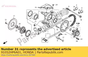 Honda 91052HP6A01 bearing, angular ball, 70 - Bottom side