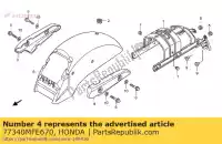 77340MFE670, Honda, couverture, l. rr. support de coussin honda vt 750 2007 2008 2010 2011 2013, Nouveau