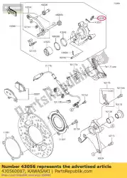 ontluchtingsrem kx85b8f van Kawasaki, met onderdeel nummer 430560007, bestel je hier online: