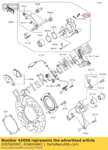 kawasaki 430560007 freno de respiración kx85b8f - Lado inferior