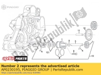 AP0230195, Aprilia, oil seal 10x26x7, New