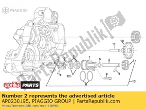 aprilia AP0230195 Öldichtung 10x26x7 - Unterseite