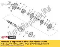 AP9150260, Piaggio Group, 3a ruota dentata z = 23 aprilia  rxv rxv sxv sxv 450 550 2006 2008 2009 2010 2011, Nuovo