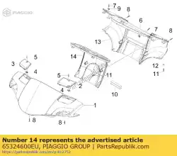 instrumentengroep deksel van Piaggio Group, met onderdeel nummer 65324600EU, bestel je hier online: