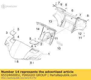 Piaggio Group 65324600EU instrumentengroep deksel - Onderkant