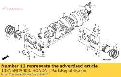 Aqui você pode pedir o rolamento b, principal (preto) em Honda , com o número da peça 13315MCA003: