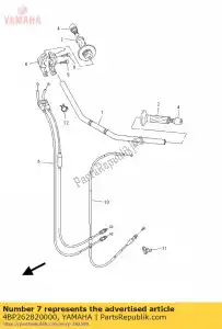 yamaha 4BP262820000 cap, grip lower - Bottom side