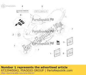 Piaggio Group 67229400A3 kit etichette 