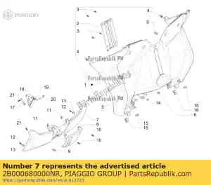 Piaggio Group 2B000680000NR protège genoux - La partie au fond