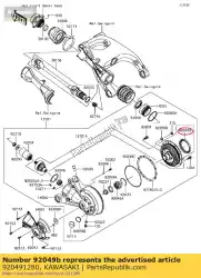 Here you can order the seal-oil from Kawasaki, with part number 920491280: