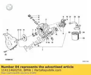 bmw 11411460259 compression spring - Bottom side