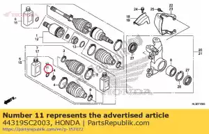 Honda 44319SC2003 anillo de ajuste, 24x1.6 - Lado inferior