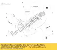 1B000600, Piaggio Group, Adhesive dataplate lt 3v ie vespa lt 125 150 2014, New