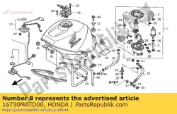 Here you can order the pump sub assy., fuel from Honda, with part number 16730MATD00: