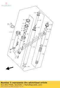 Suzuki 5113017H00 tube, extérieur, r - La partie au fond