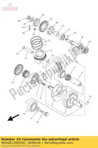 yamaha 904681206900 clip (1j7) - Lado inferior