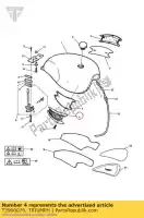 T3900076, Triumph, badge réservoir de carburant rh triumph america carbs bonneville & bonneville t100 carbs speedmaster carbs thruxton 900 thruxton 900 carbs thunderbird 790 885 900 1995 1996 1997 1998 1999 2000 2001 2002 2003 2004 2005 2006 2007, Nouveau