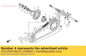 Honda 43120HC0010 flange comp., brake disk - Bottom side