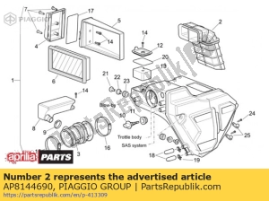 aprilia AP8144690 w?? wlotowy - Dół