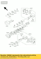 230401270, Kawasaki, señal de lámpara, fr zr1100-c1 kawasaki zrx 1100 1997 1998 1999 2000, Nuevo