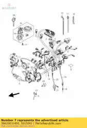 Qui puoi ordinare cablaggio, cablaggio da Suzuki , con numero parte 3662001H00: