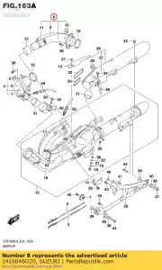 Suzuki 1416048G20 pijp comp, exh r - Onderkant