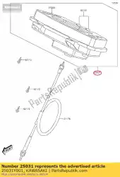 Aqui você pode pedir o meter-assy kvf300ccf em Kawasaki , com o número da peça 25031Y001: