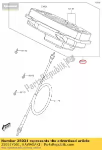 kawasaki 25031Y001 meter-assy kvf300ccf - Lado inferior