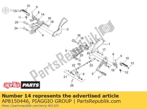 aprilia AP8150446 belleville spring - Bottom side