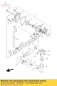 yamaha 2C0124210000 behuizing, waterpomp water - Onderkant