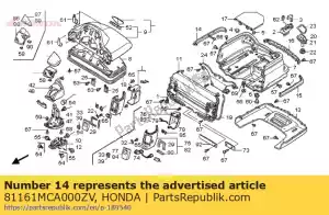Honda 81161MCA000ZV gieten, r. kofferbakzijde * r - Onderkant