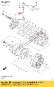 Suzuki 2312229F00 arbre à cames, cl rl - La partie au fond