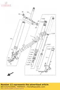 yamaha B67231410000 spr??yna, przedni widelec - Dół