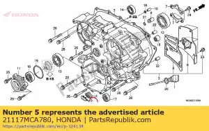 honda 21117MCA780 tappo, filtro della pompa dell'olio di lavaggio - Il fondo