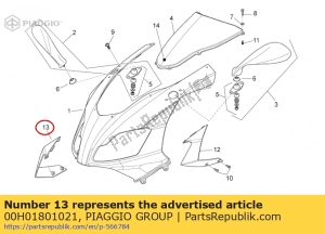 aprilia 00H01801021 przegroda rh - Dół