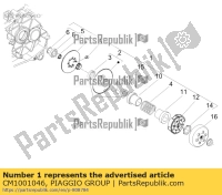 CM1001046, Aprilia, Poulie secondaire, Nouveau