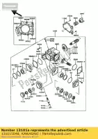 131015048, Kawasaki, gear-assy,bevel,fr vn750-a2 kawasaki vn 750 1986 1987 1988 1989 1993 1994, New