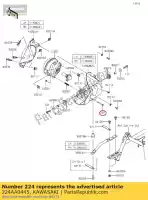 224AA0445, Kawasaki, screw-pan-wp-cros kawasaki kvf650 prairie 4x4 kfx700 kvf750 ksv700a6f ksv700b6f ksv700a7f ksv700b7f eps brute force 650 4x4i 750 epsgef epshef gff hff kaf400 mule sx xc krf800 teryx le krt800 teryx4 800 camo 700 400 , New