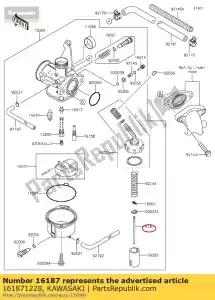 Kawasaki 161871228 needle-jet,ncfa - Bottom side