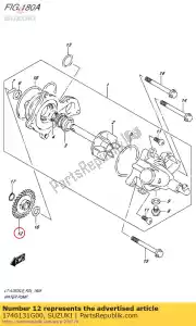 suzuki 1746131G00 engranaje, bomba de agua - Lado inferior