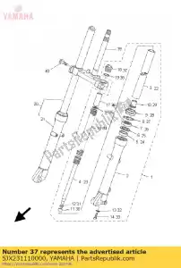 yamaha 5JX231110000 parafuso, tampa - Lado inferior